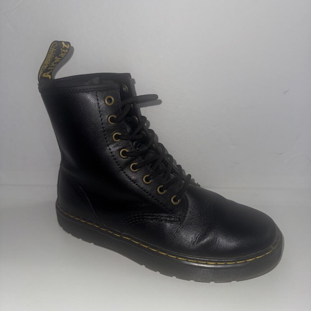 Doc Martens Zavala Lace Up Combat Ankle Boot Unisex 9L 8M Black AW004 Goth Punk